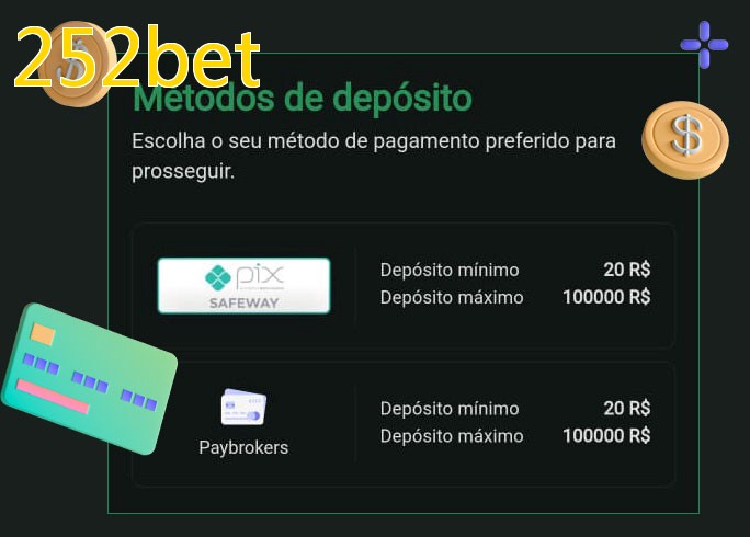 O cassino 252betbet oferece uma grande variedade de métodos de pagamento